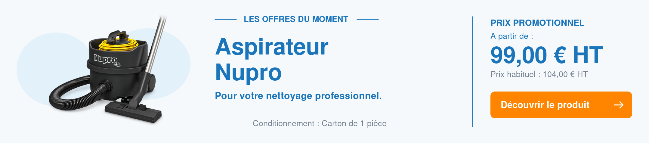 Aspirateur Nupro 180 Numatic